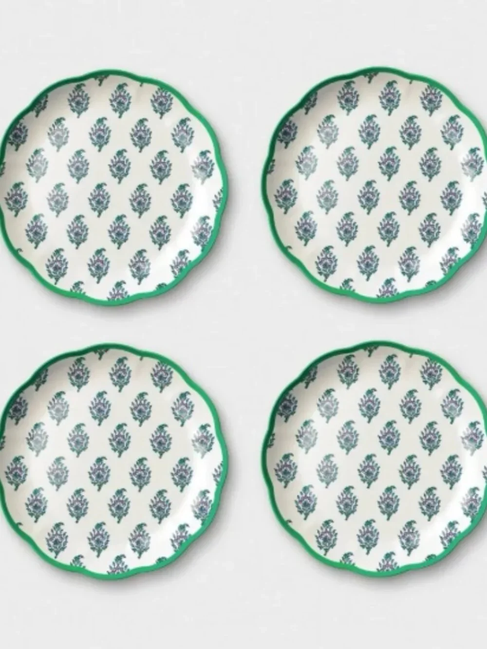 NWT 4pc Bouquet Melamine Salad Plates Blue - Roller Rabbit x Target